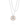 Liola White and Argyle Pink Diamond Flower Pendant