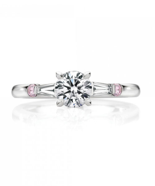 White and Argyle Pink Diamond Engagement Ring