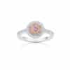 Argyle Pink Diamond Ring with Pink and White Diamond Halo