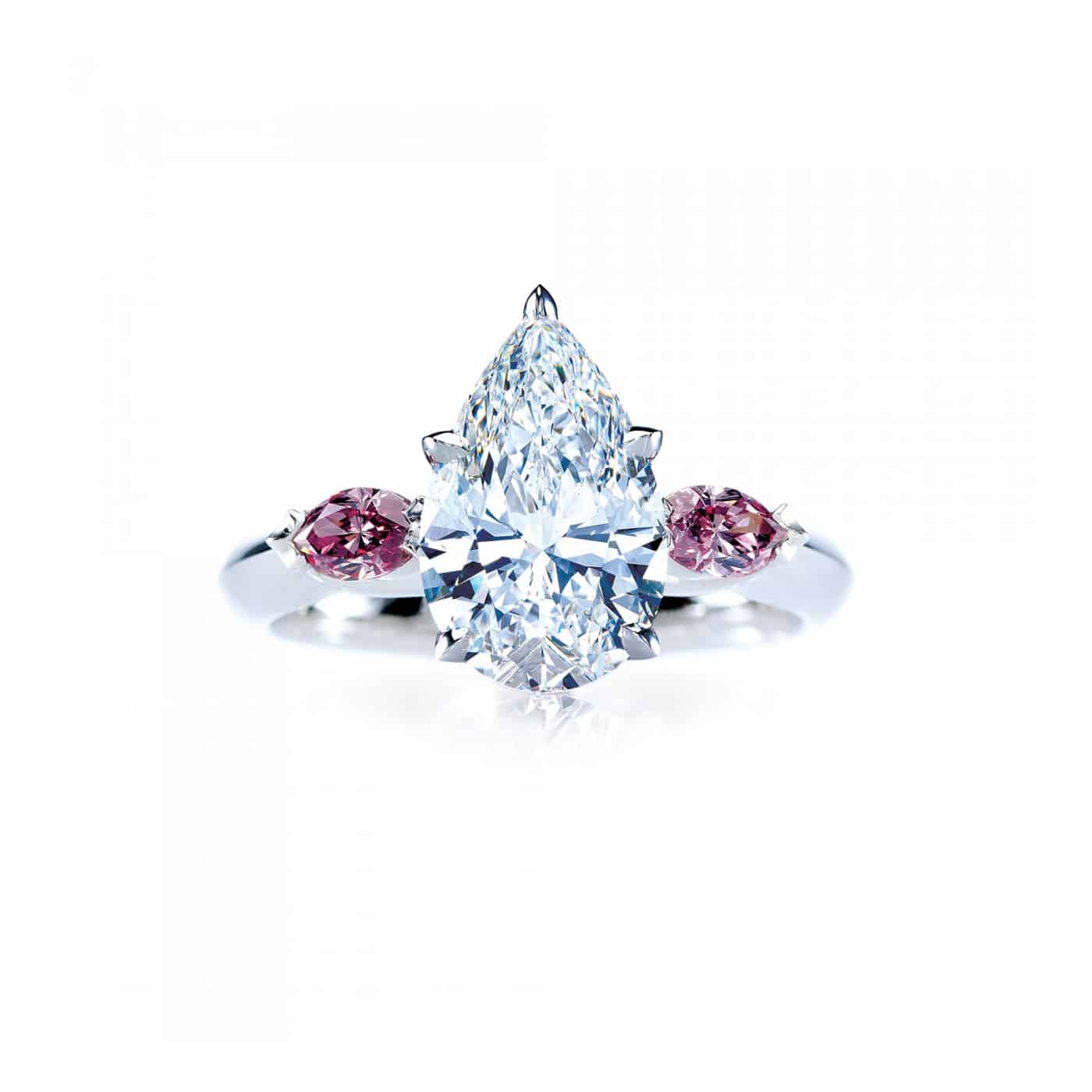 La Belle Juliette Pear Shaped White Diamond Ring Fine Jewellery
