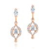 Glacier Diamond Rose Gold Earrings