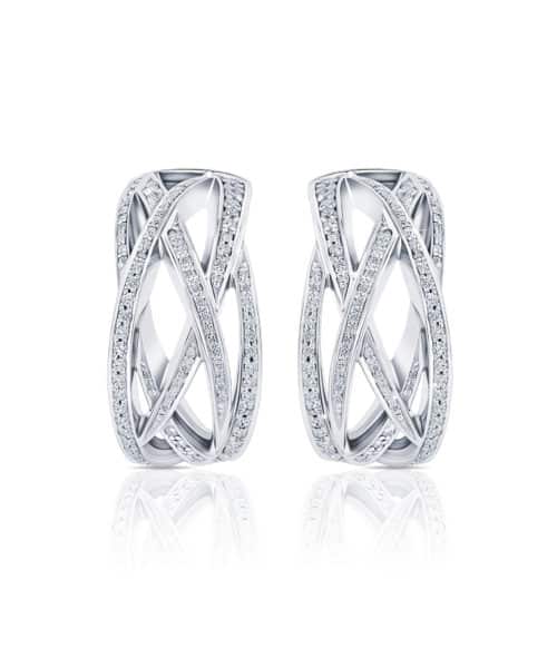 G6458 Journey 18ct White Gold and White Diamond Earrings