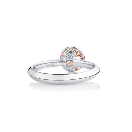 R4272 Lealla Platinum and 18ct Rose Bezel Set Solitaire Ring