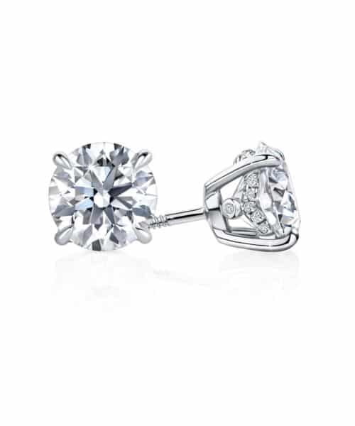 Sena Platinum Handcrafted stud earrings