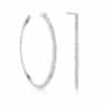 G9186 Calleija 18ct White Gold 1.25ct Diamond Set Round Shaped Huggie Earrings