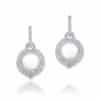 G9568 Calleija 18ct White Gold Australian South Sea Pearl with Pink and White Diamond Set Detachable Earrings