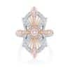 R4947 Calleija Platinum & 18ct Rose Gold 0.23ct Australian Argyle Pink Diamond™ Art-Deco Style Dress Ring