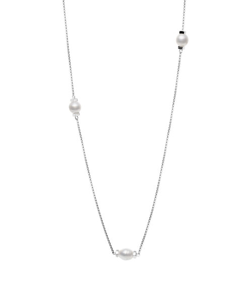 Q1000138 Kailis Contemp Silver Pearl Necklace