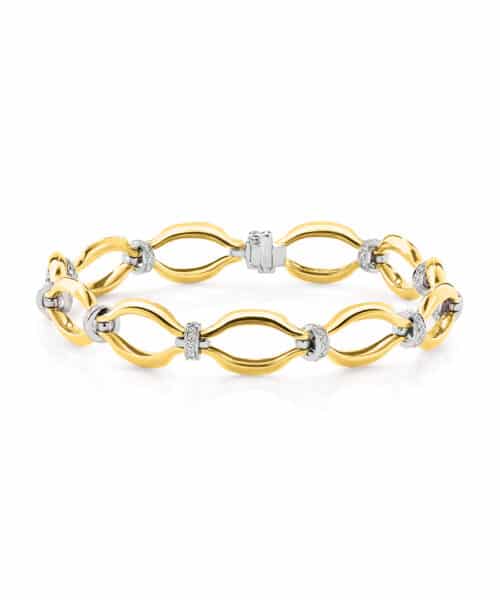 18ct Yellow and White Gold Aston Martin "Bellissa" Diamond Rondell Bracelet