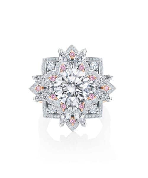 A1933 Savannah Platinum & 18ct Rose Gold 5.08ct Diamond Ring with Australian Argyle Pink Diamonds™ & White Diamonds