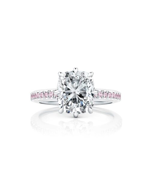 R4513 Livie Platinum 1.84ct Glacier® and Australian Argyle Pink Diamond™ Ring