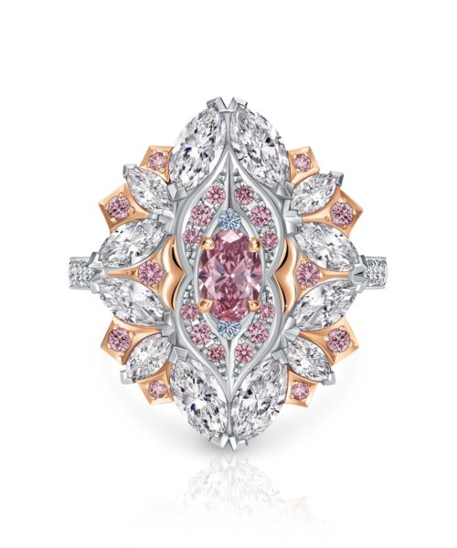 R4978 Liloura Platinum & 18ct Rose Gold 5PP Australian Argyle Pink Diamond™ Ring