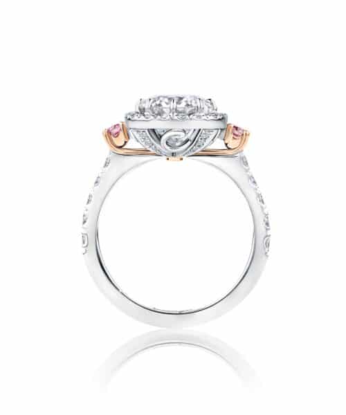 R5145 Louisette Platinum & 18ct Rose Gold 3.25ct Glacier® with Australian Argyle Pink Diamonds™ Ring