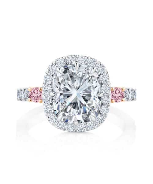R5145 Louisette Platinum & 18ct Rose Gold 3.25ct Glacier® with Australian Argyle Pink Diamonds™ Ring