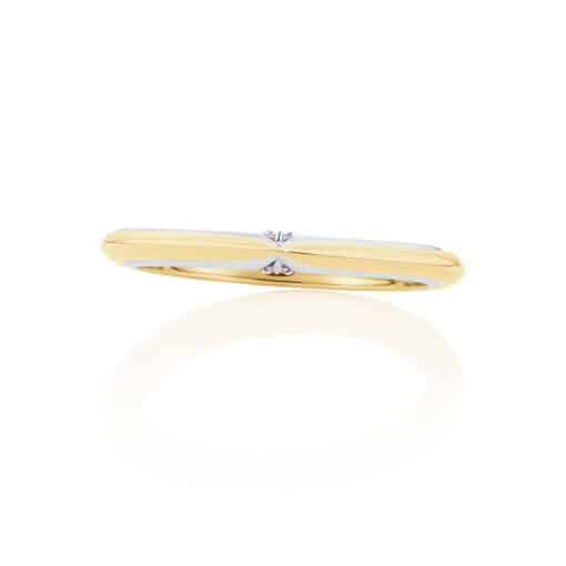 Platinum & 18ct Rose Gold Wedding Band with an Australian Argyle Pink Diamond™