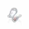 R5213 Mireille 18ct White & Rose Gold Pear Shaped Australian Argyle Pink Diamond™ Wave Ring
