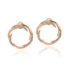 Vortex 18ct Rose Gold and Diamond Circle Earrings
