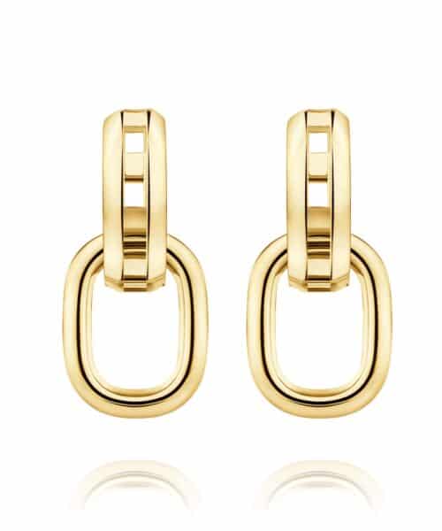 G11027 & G9279 Zara Tindall by Calleija 18ct Yellow Gold Huggie Earrings with Detachable Links