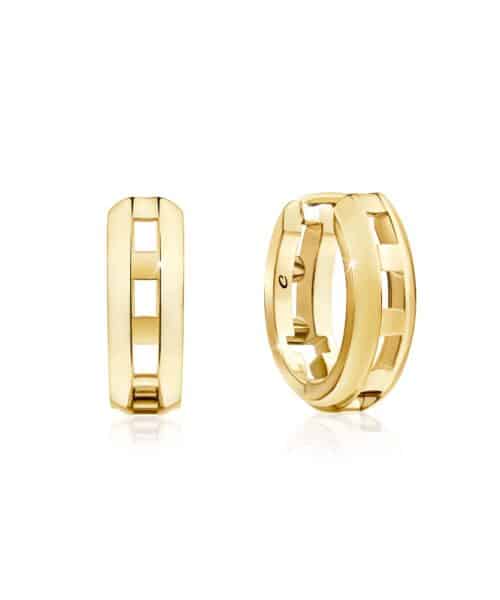 G11027 Zara Tindall by Calleija 18ct Yellow Gold Oval Coronet Earrings