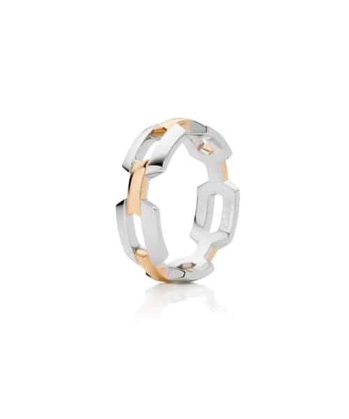 18ct White and Rose Gold Griffin Gent Ring