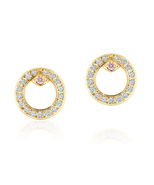 Zara Tindall by Calleija 18ct Yellow Gold Sunrise Stud Diamond Earrings G10165