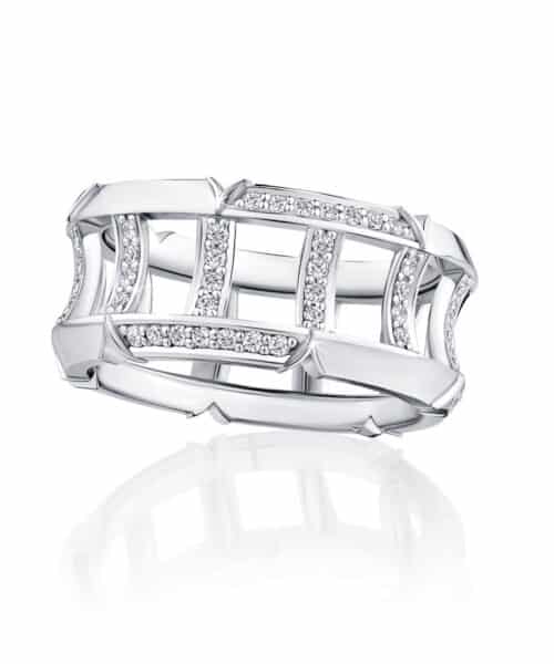 Zara Tindall by Calleija 18ct White Gold White Diamond Coronet Ring